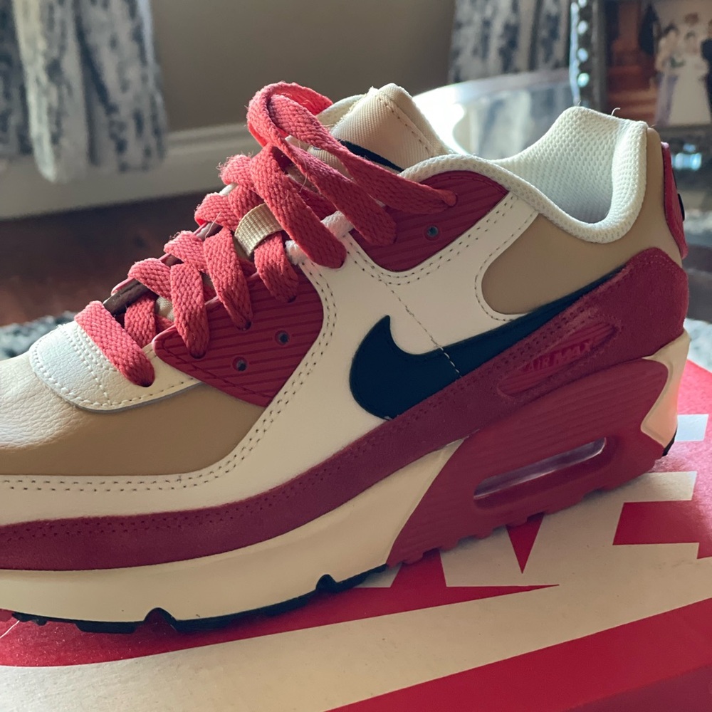 Nike Red and Beige Sneakers
